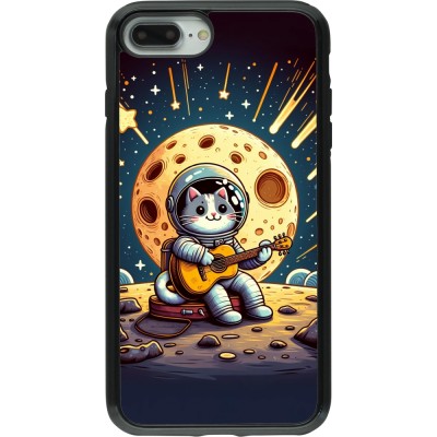 Coque iPhone 7 Plus / 8 Plus - Hybrid Armor noir AstroCat RockLune