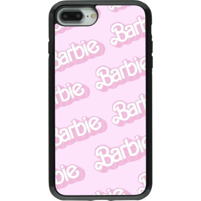 Coque iPhone 7 Plus / 8 Plus - Hybrid Armor noir Barbie light pink pattern