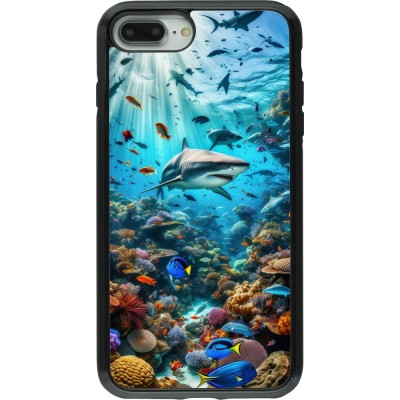 Coque iPhone 7 Plus / 8 Plus - Hybrid Armor noir Bora Bora Mer et Merveilles