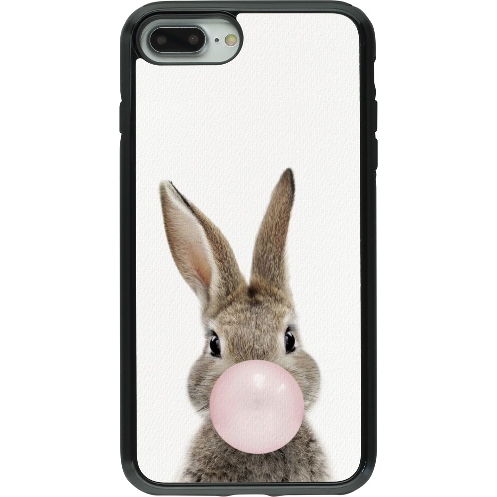 Coque iPhone 7 Plus / 8 Plus - Hybrid Armor noir Easter 2023 bubble gum bunny