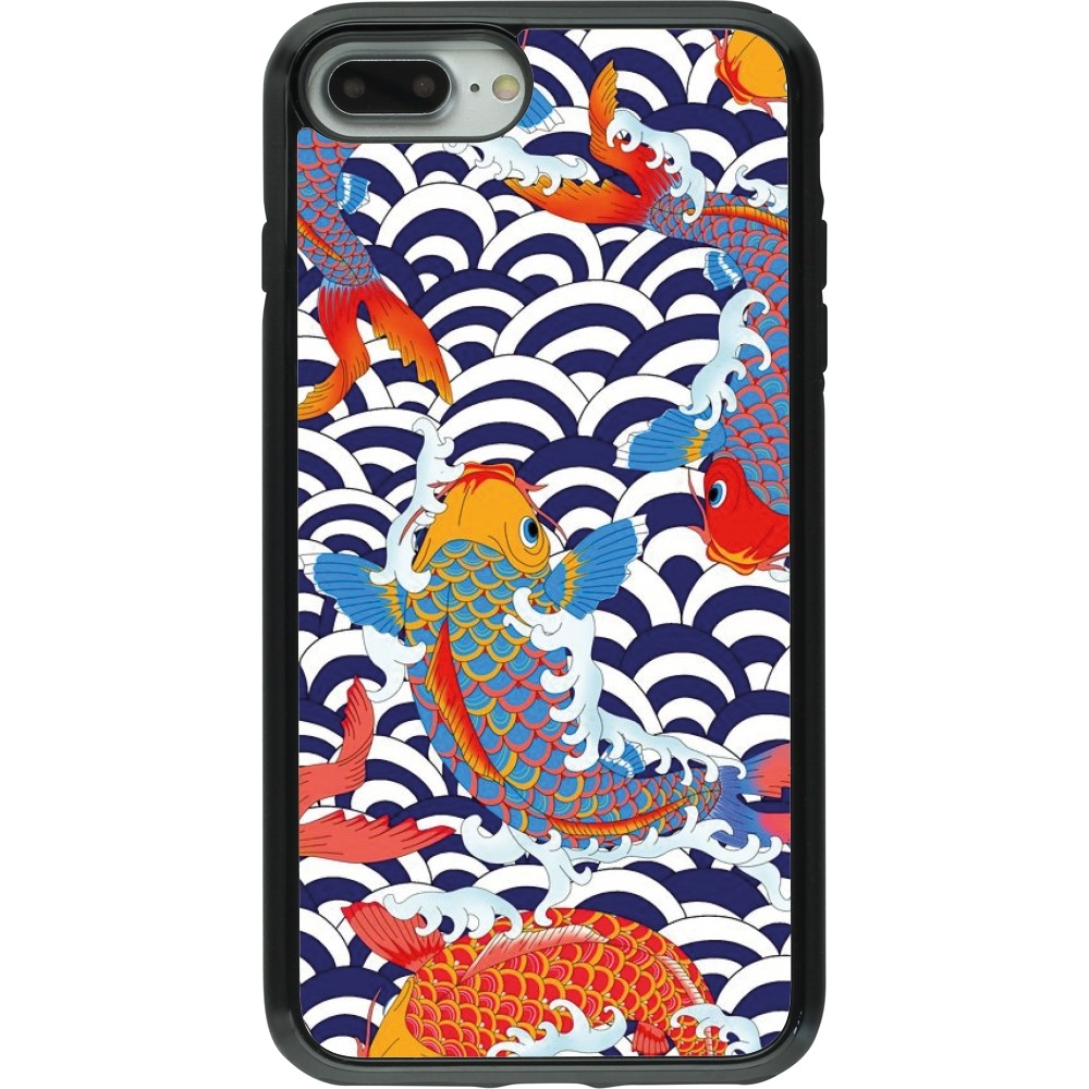 iPhone 7 Plus / 8 Plus Case Hülle - Hybrid Armor schwarz Easter 2023 japanese fish