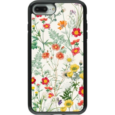 Coque iPhone 7 Plus / 8 Plus - Hybrid Armor noir Flora Botanical Wildlife