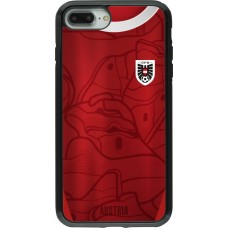 Coque iPhone 7 Plus / 8 Plus - Hybrid Armor noir Maillot de football Autriche personnalisable