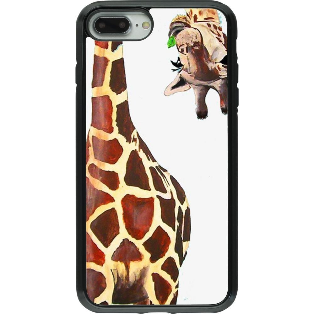 Coque iPhone 7 Plus / 8 Plus - Hybrid Armor noir Giraffe Fit