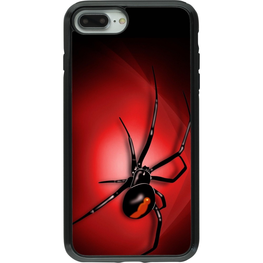 Coque iPhone 7 Plus / 8 Plus - Hybrid Armor noir Halloween 2023 spider black widow