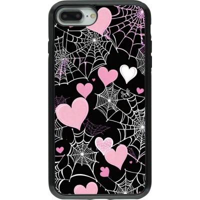 Coque iPhone 7 Plus / 8 Plus - Hybrid Armor noir Halloween 2024 girly