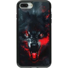 Coque iPhone 7 Plus / 8 Plus - Hybrid Armor noir Halloween 2024 mad werewolf