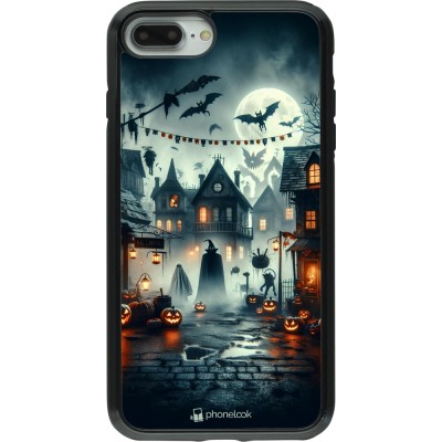 Coque iPhone 7 Plus / 8 Plus - Hybrid Armor noir Halloween Spookville