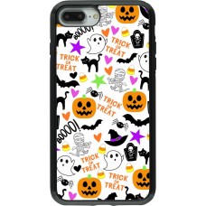 Coque iPhone 7 Plus / 8 Plus - Hybrid Armor noir Halloween 2024 trick or treat