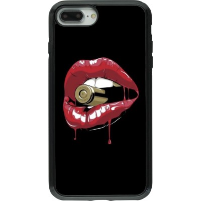 Coque iPhone 7 Plus / 8 Plus - Hybrid Armor noir Lips bullet