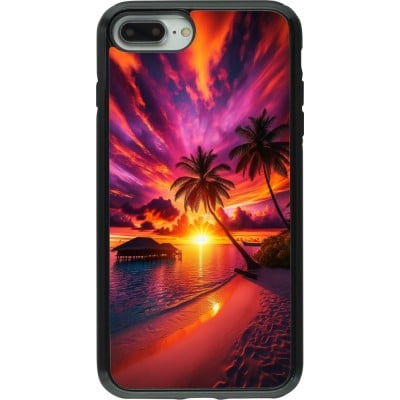 Coque iPhone 7 Plus / 8 Plus - Hybrid Armor noir Maldives Dusk Bliss