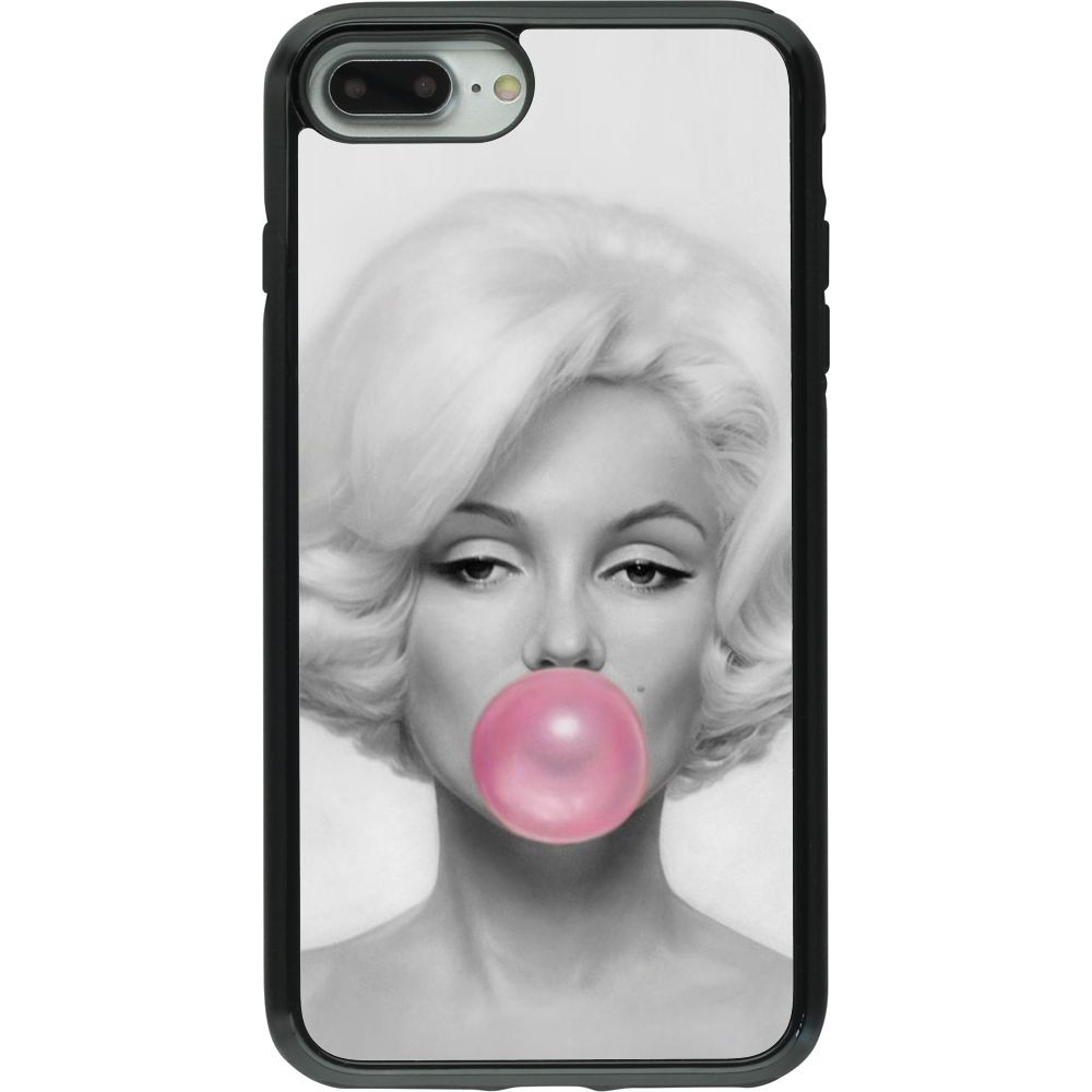 Coque iPhone 7 Plus / 8 Plus - Hybrid Armor noir Marilyn Bubble