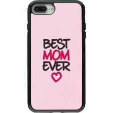 Coque iPhone 7 Plus / 8 Plus - Hybrid Armor noir Mom 2023 best Mom ever pink