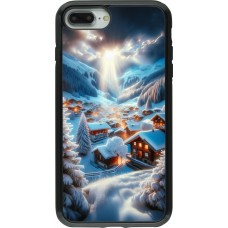 Coque iPhone 7 Plus / 8 Plus - Hybrid Armor noir Mont Neige Lumière