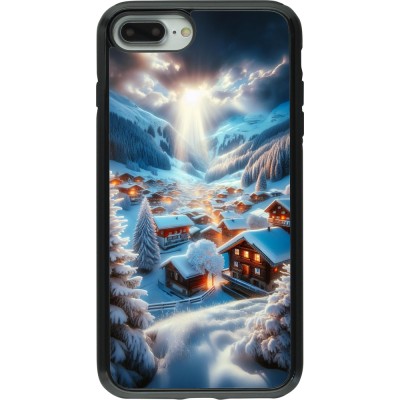 Coque iPhone 7 Plus / 8 Plus - Hybrid Armor noir Mont Neige Lumière