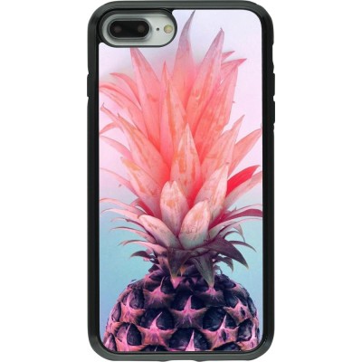 Coque iPhone 7 Plus / 8 Plus - Hybrid Armor noir Purple Pink Pineapple