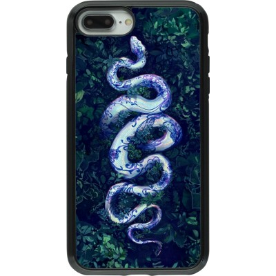 Coque iPhone 7 Plus / 8 Plus - Hybrid Armor noir Serpent Blue Anaconda