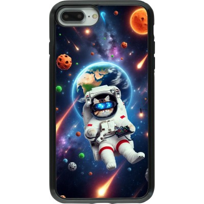 Coque iPhone 7 Plus / 8 Plus - Hybrid Armor noir VR SpaceCat Odyssey