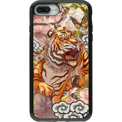 Coque iPhone 7 Plus / 8 Plus - Hybrid Armor noir Spring 23 japanese tiger