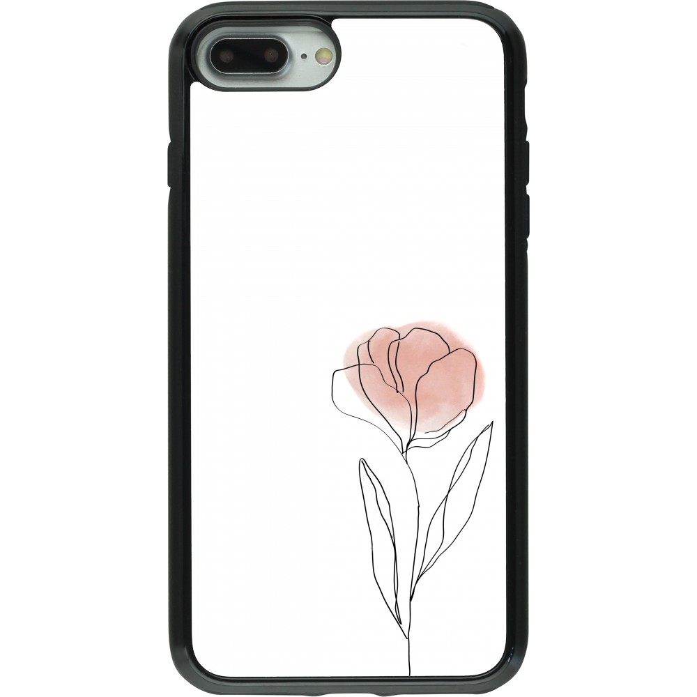 Coque iPhone 7 Plus / 8 Plus - Hybrid Armor noir Spring 23 minimalist flower