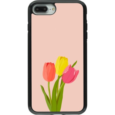 Coque iPhone 7 Plus / 8 Plus - Hybrid Armor noir Spring 23 tulip trio