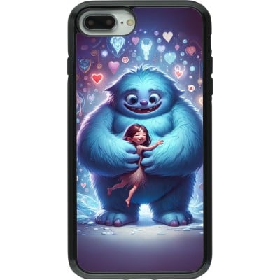 Coque iPhone 7 Plus / 8 Plus - Hybrid Armor noir Valentine 2024 Fluffy Love