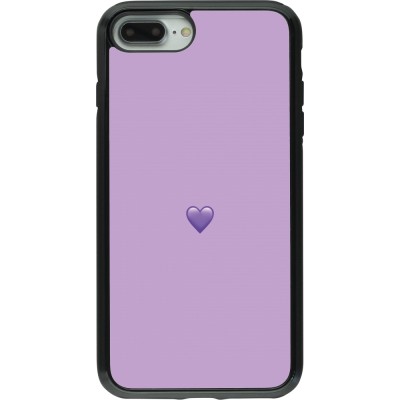 Coque iPhone 7 Plus / 8 Plus - Hybrid Armor noir Valentine 2023 purpule single heart