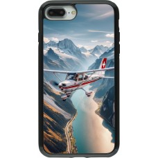 Coque iPhone 7 Plus / 8 Plus - Hybrid Armor noir Vol Alpin Suisse