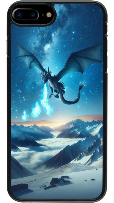 Coque iPhone 7 Plus / 8 Plus - Dragon nocturne montagne