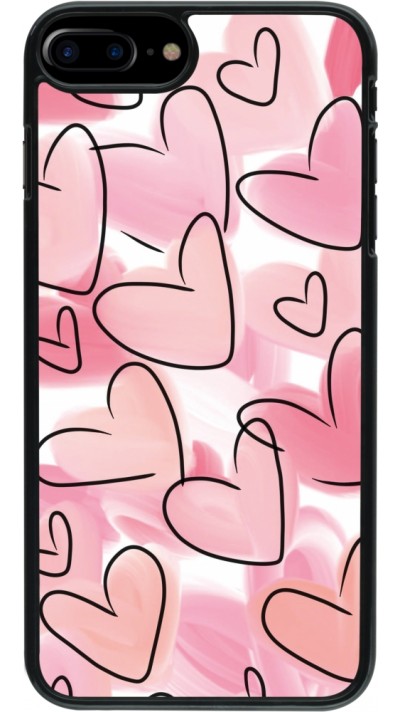 Coque iPhone 7 Plus / 8 Plus - Easter 2023 pink hearts