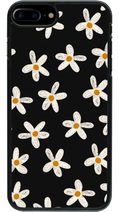 Coque iPhone 7 Plus / 8 Plus - Easter 2024 white on black flower