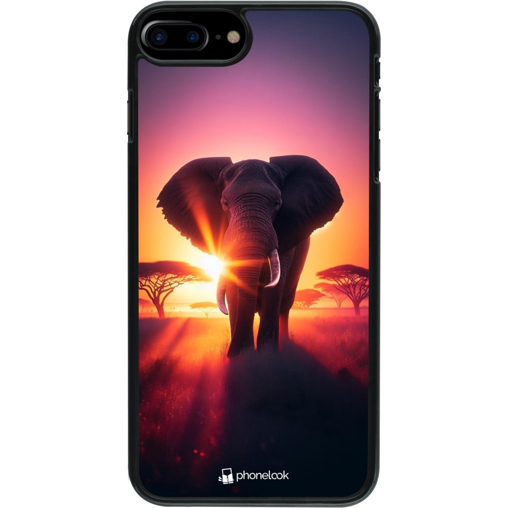 Coque iPhone 7 Plus / 8 Plus - Elephant Sunrise Beauty