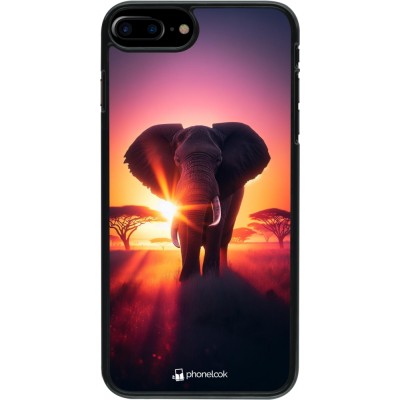 Coque iPhone 7 Plus / 8 Plus - Elephant Sunrise Beauty