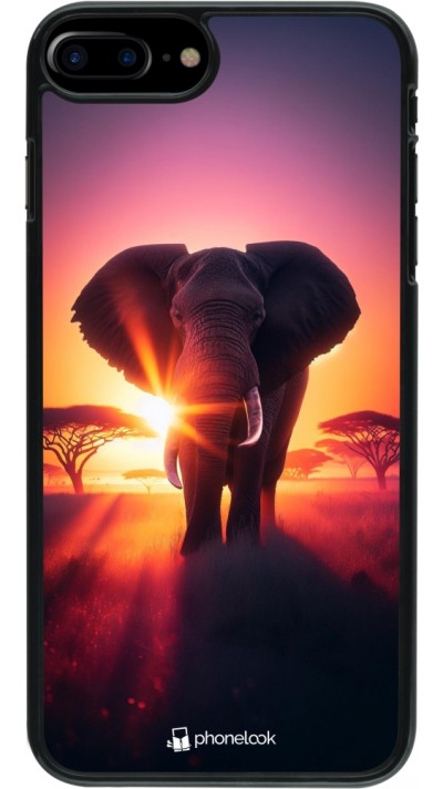 Coque iPhone 7 Plus / 8 Plus - Elephant Sunrise Beauty