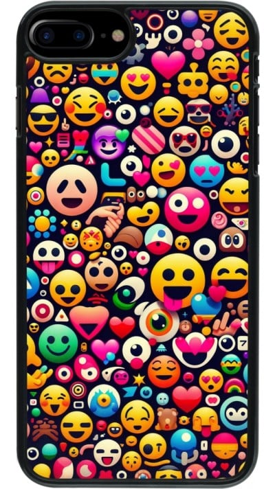 Coque iPhone 7 Plus / 8 Plus - Emoji Mix Color