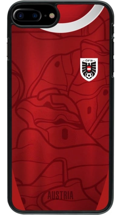 Coque iPhone 7 Plus / 8 Plus - Maillot de football Autriche personnalisable