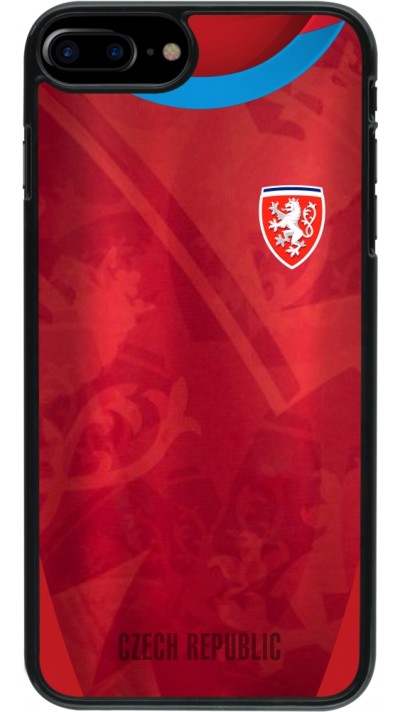 Coque iPhone 7 Plus / 8 Plus - Maillot de football République Tchèque personnalisable