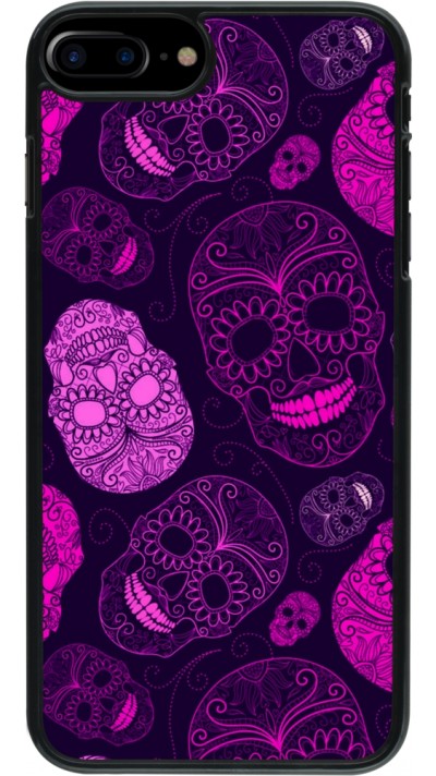 Coque iPhone 7 Plus / 8 Plus - Halloween 2023 pink skulls