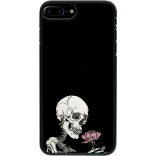 Coque iPhone 7 Plus / 8 Plus - Halloween 2023 rose and skeleton