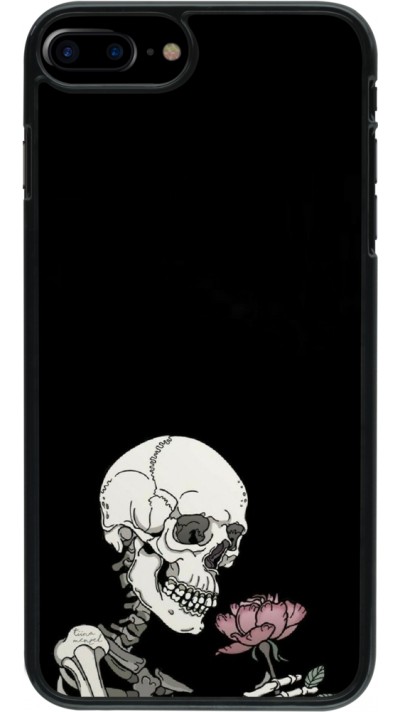 Coque iPhone 7 Plus / 8 Plus - Halloween 2023 rose and skeleton