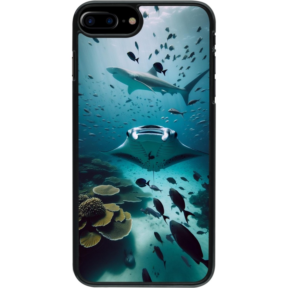 Coque iPhone 7 Plus / 8 Plus - Manta Lagon Nettoyage