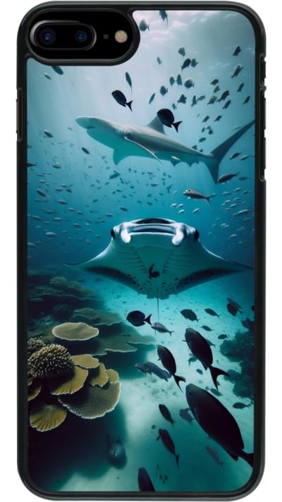 Coque iPhone 7 Plus / 8 Plus - Manta Lagon Nettoyage