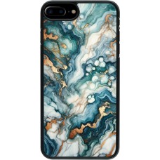 Coque iPhone 7 Plus / 8 Plus - Marbre Vert Bleu Doré