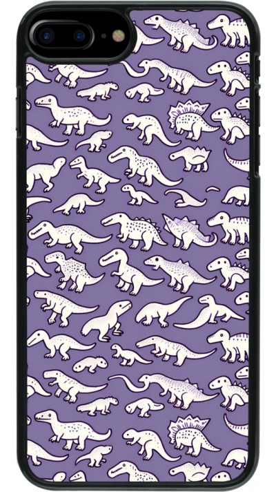 Coque iPhone 7 Plus / 8 Plus - Mini dino pattern violet