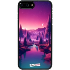 Coque iPhone 7 Plus / 8 Plus - Paysage Violet-Rose