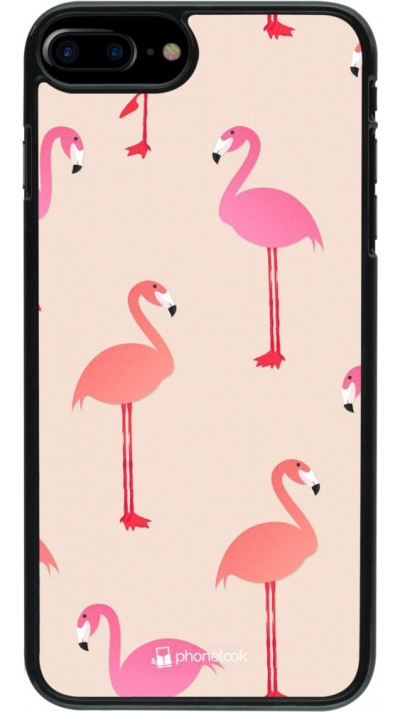 Coque iPhone 7 Plus / 8 Plus - Pink Flamingos Pattern