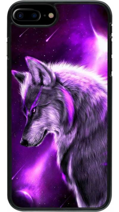 Coque iPhone 7 Plus / 8 Plus - Purple Sky Wolf