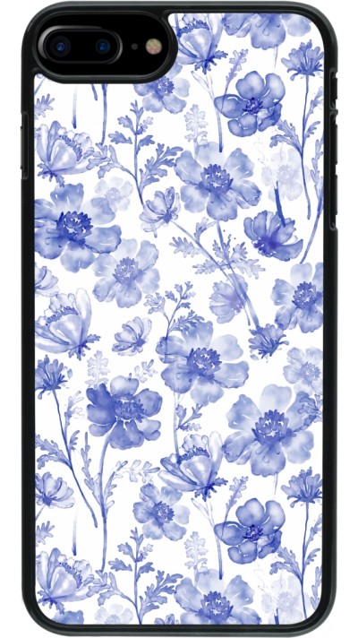 Coque iPhone 7 Plus / 8 Plus - Spring 23 watercolor blue flowers