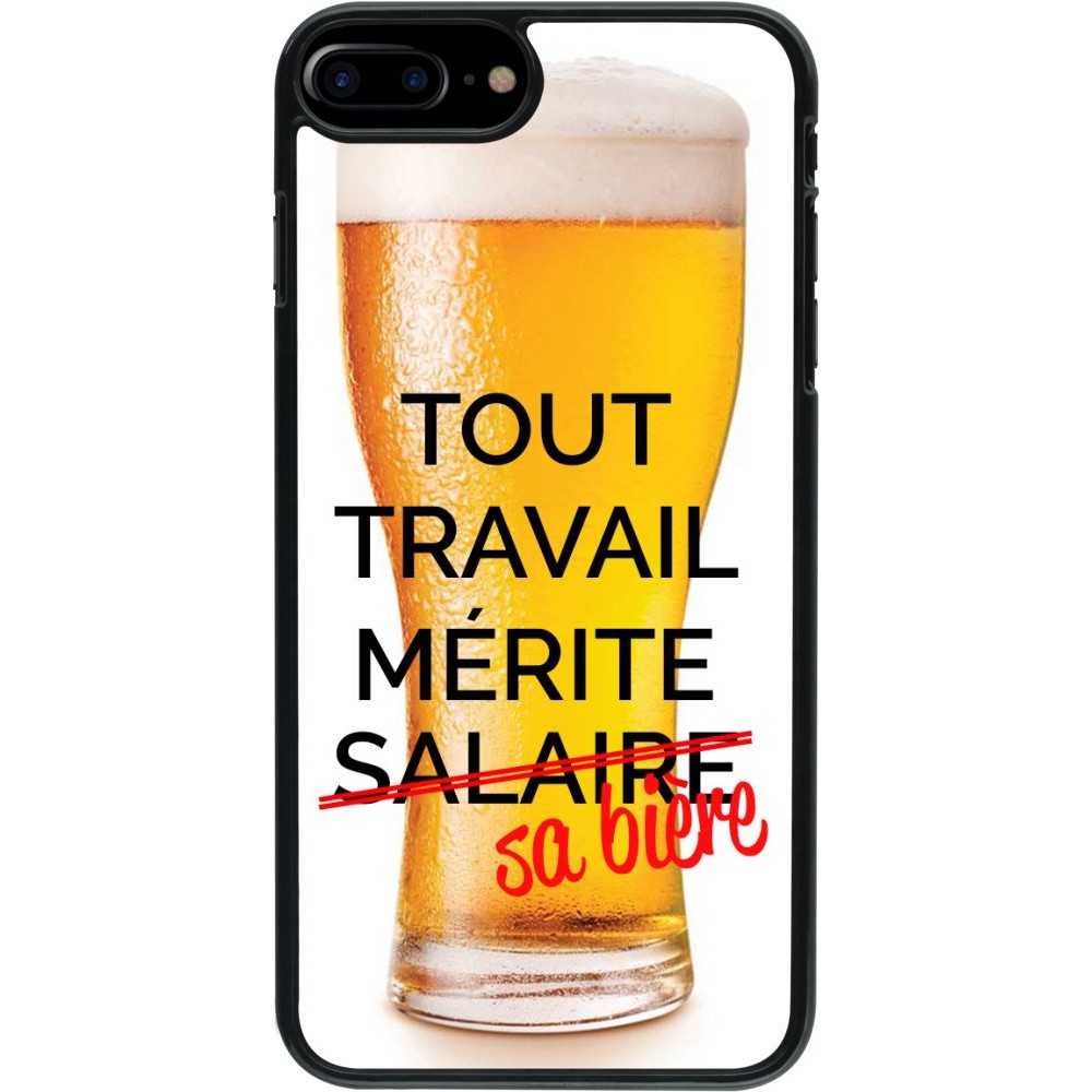 Hülle iPhone 7 Plus / 8 Plus - Tout travail mérite sa bière