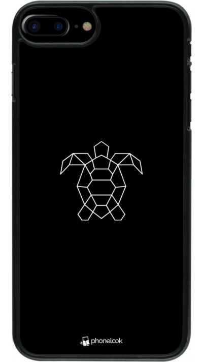 Coque iPhone 7 Plus / 8 Plus - Turtles lines on black